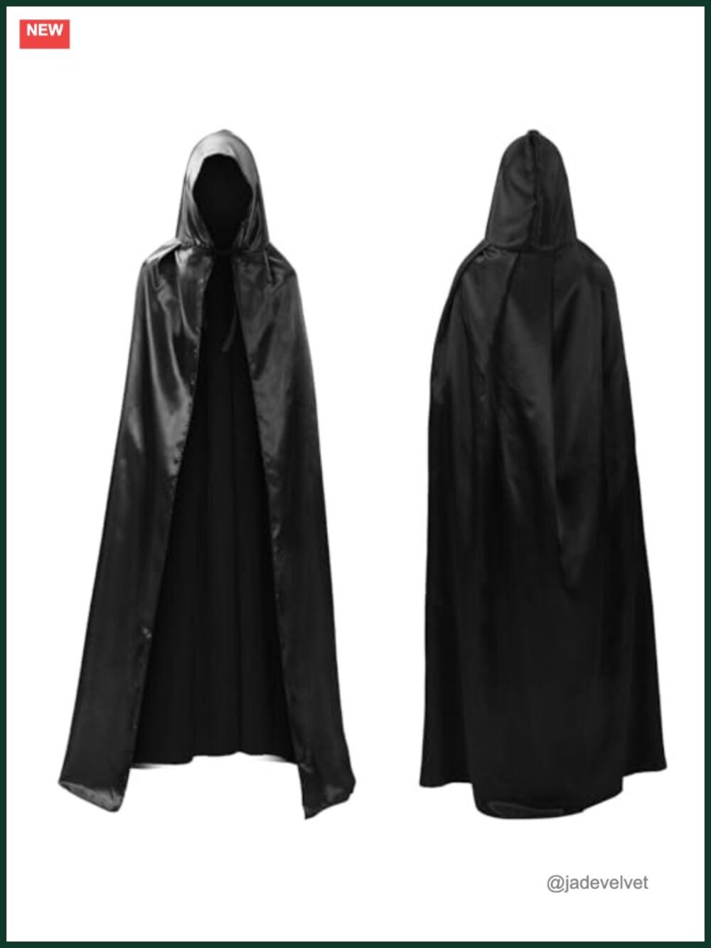 Unisex Hooded Full-Length Cloak Halloween Cosplay Cape Vampire Costume